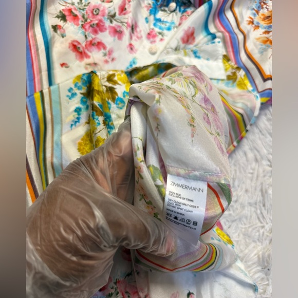 Zimmermann Halcyon Floral Silk Blouse - Multicoloured - Picture 16 of 16